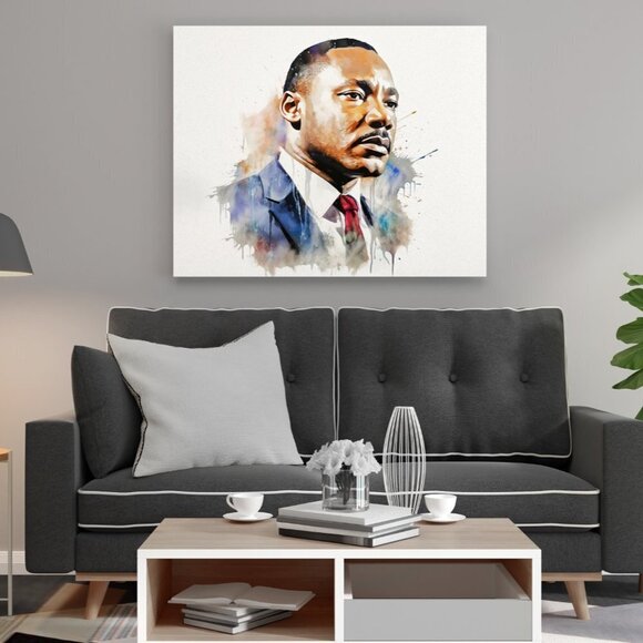 20x30 Martin Luther King Watercolor Oil Painting Portrait Wall‎ Art Poster - Picture 2 of 7